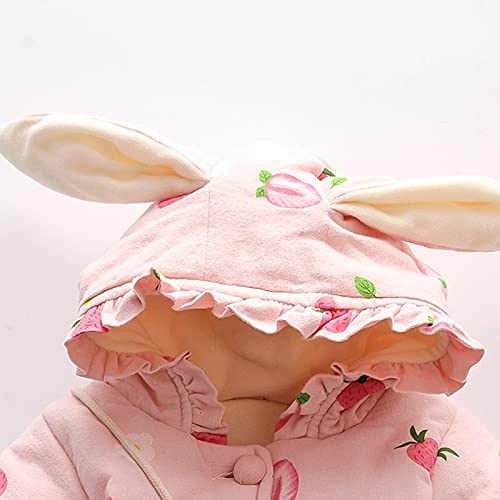 Pink Toddler Winter Coat with Hood and Bag