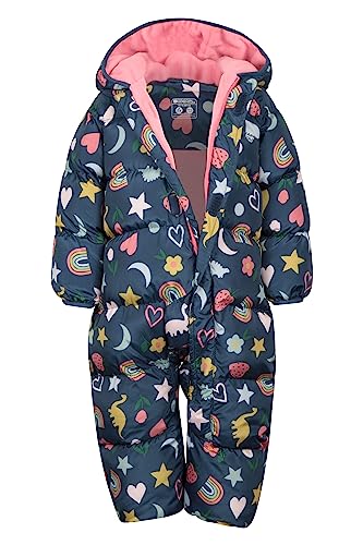 Rainbow Kids Padded Snowsuit, Central Zip, Hand/Foot Cuffs
