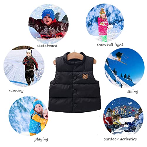 Baby Boys&Girls Lightweight Puffer Vest Coat Cute Winter