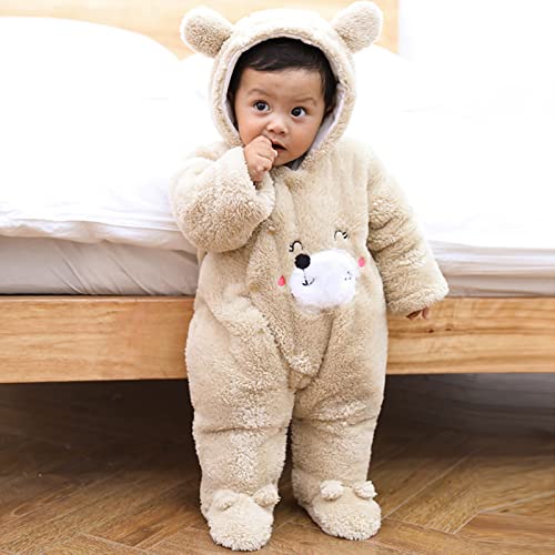Cartoon Bear Snowsuit for Baby Girl/Boy, Winter Romper