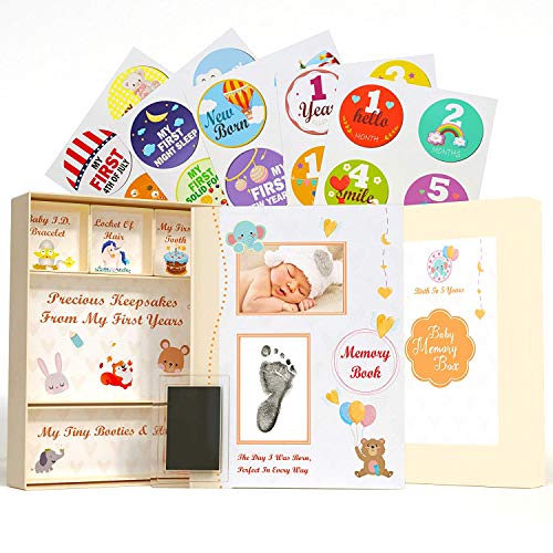 Pearly Tale Baby Memory Book Kit with Keepsake Box