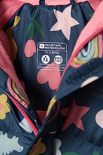 Rainbow Kids Padded Snowsuit, Central Zip, Hand/Foot Cuffs