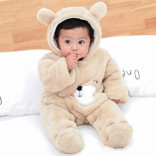 Cartoon Bear Snowsuit for Baby Girl/Boy, Winter Romper