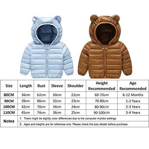 Blue Hooded Puffer Jacket for Baby 12-24 Months
