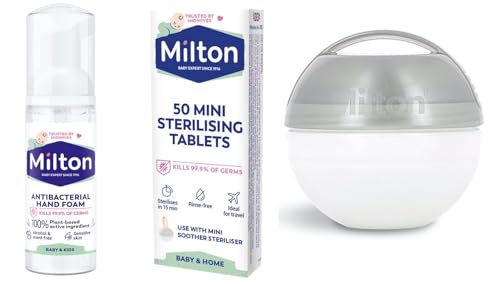Milton Grey Mini Soother Sterilizer & Travel Bundle