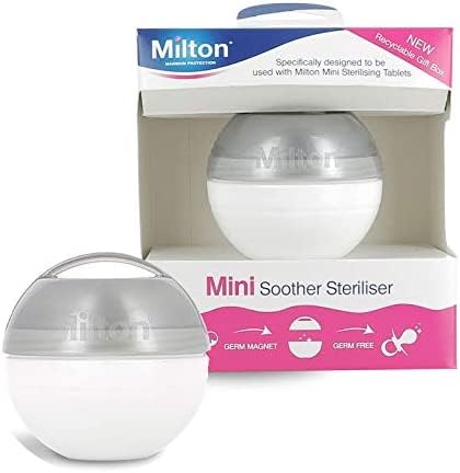 Milton Grey Mini Soother Sterilizer & Travel Bundle