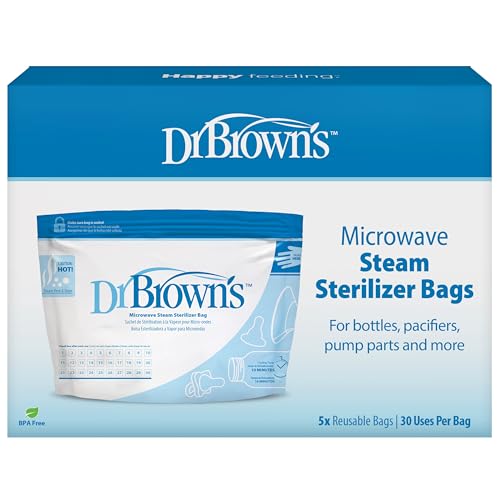 Dr. Brown's Steriliser Bags: Microwave, Travel, Reusable, 5-ct