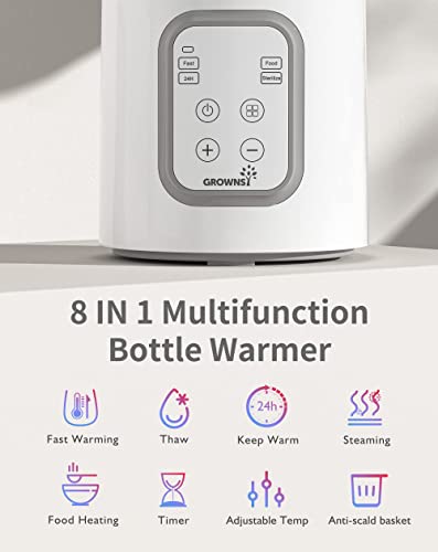 BPA-Free 8-in-1 Bottle Warmer with LCD & Timer