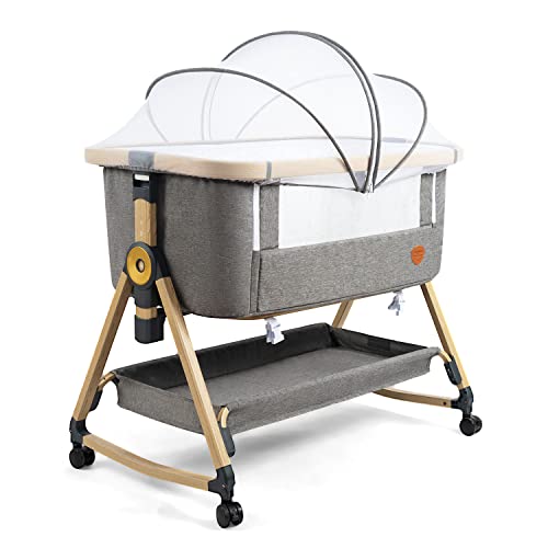 Maydolly Baby Crib - Co-Sleeping, Travel Cot, 6-Level Adjustable