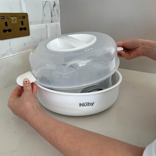 Nuby Baby Bottle Steriliser - 4 Minute Cycle, 24Hr Sterility