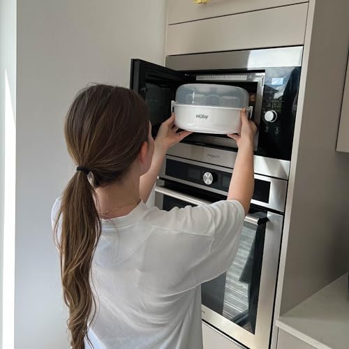 Nuby Baby Bottle Steriliser - 4 Minute Cycle, 24Hr Sterility