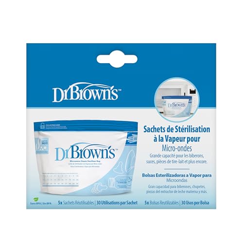 Dr. Brown's Steriliser Bags: Microwave, Travel, Reusable, 5-ct