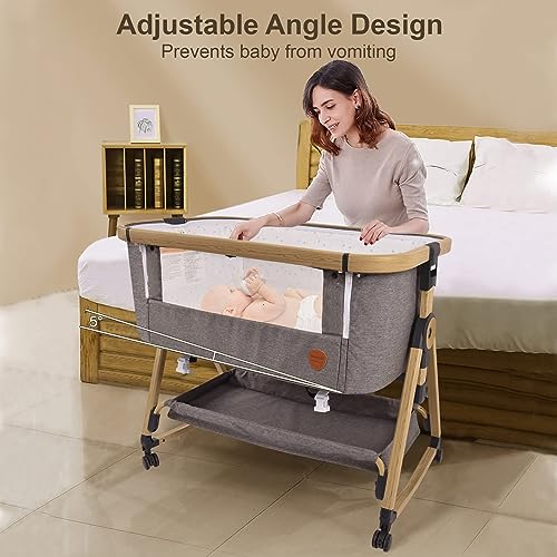 Maydolly Baby Crib - Co-Sleeping, Travel Cot, 6-Level Adjustable