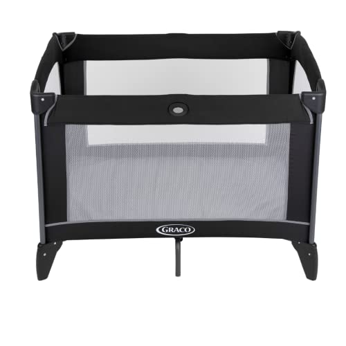 Graco Lightweight Travel Cot, Birth to 3 Years, Black/Grey