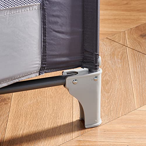 Portable Baby Playpen with Entryway, Grey/White (Without Changing Table)