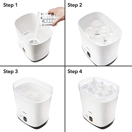 Nuby Baby Bottle Sterilizer and Dryer, White