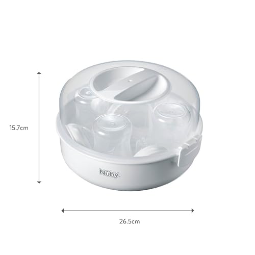 Nuby Baby Bottle Steriliser - 4 Minute Cycle, 24Hr Sterility