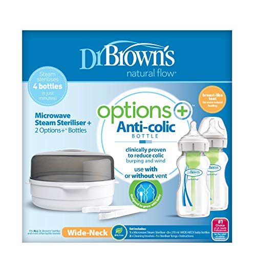 Dr. Brown's Microwave Steam Sterilizer with Wide Neck Bottles