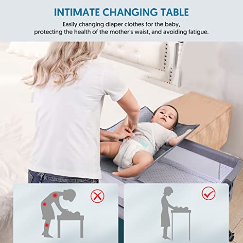 Bellababy Bedside Bassinet with Changing Table, Portable