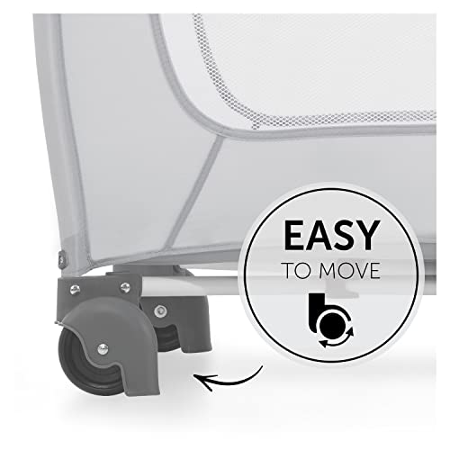Hauck Teddy Grey Travel Cot for Babys and Toddlers