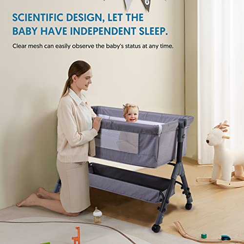 Bellababy Bedside Bassinet with Changing Table, Portable