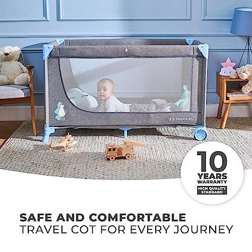Kinderkraft Joy Children's Travel Bed with Modern Design