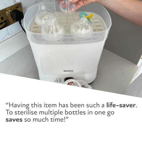 Nuby Baby Bottle Sterilizer and Dryer, White