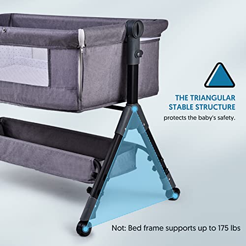 Bellababy Bedside Bassinet with Changing Table, Portable