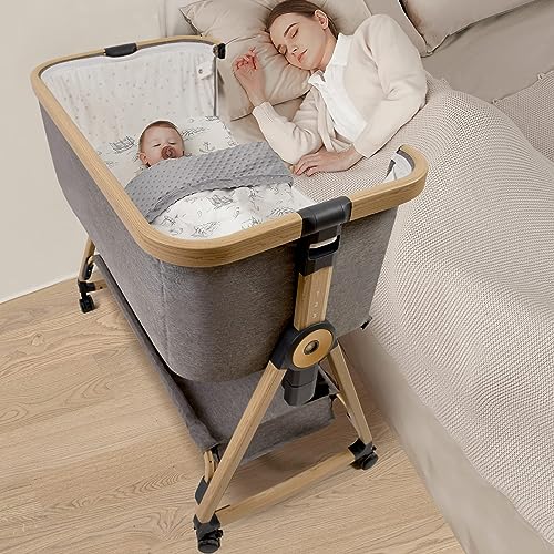 Maydolly Baby Crib - Co-Sleeping, Travel Cot, 6-Level Adjustable
