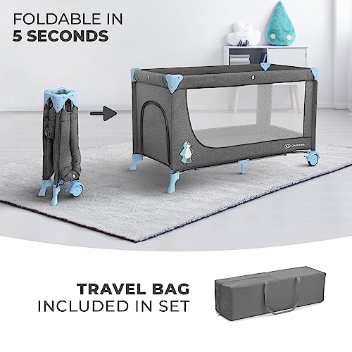 Kinderkraft Joy Children's Travel Bed with Modern Design