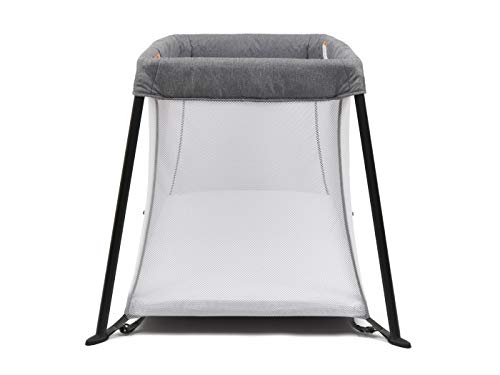 Lightweight Travel Cot - Grey Mélange by Babylo