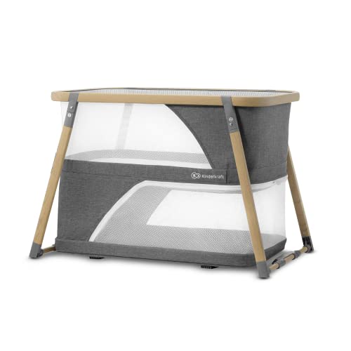 Kinderkraft 4-in-1 Cot & Playpen Combo, Scandinavian Style