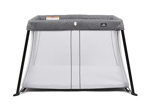 Lightweight Travel Cot - Grey Mélange by Babylo