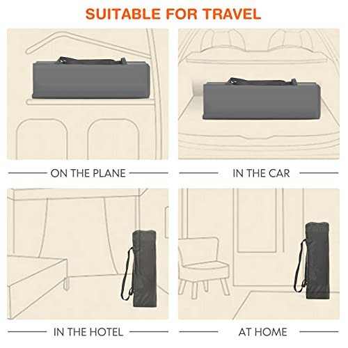 COSTWAY Travel Cot with Mattress and Ocean Balls