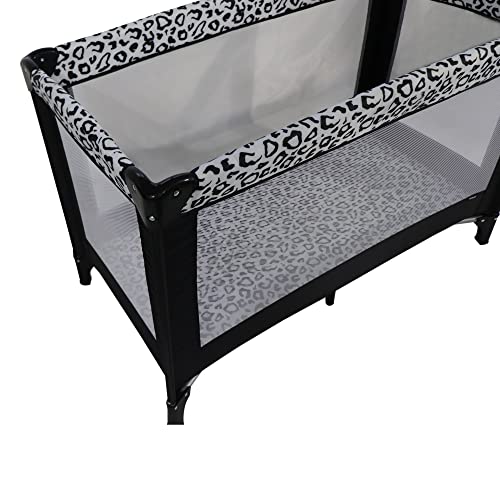 Lightweight Leopard Travel Cot: From Birth to 15kg