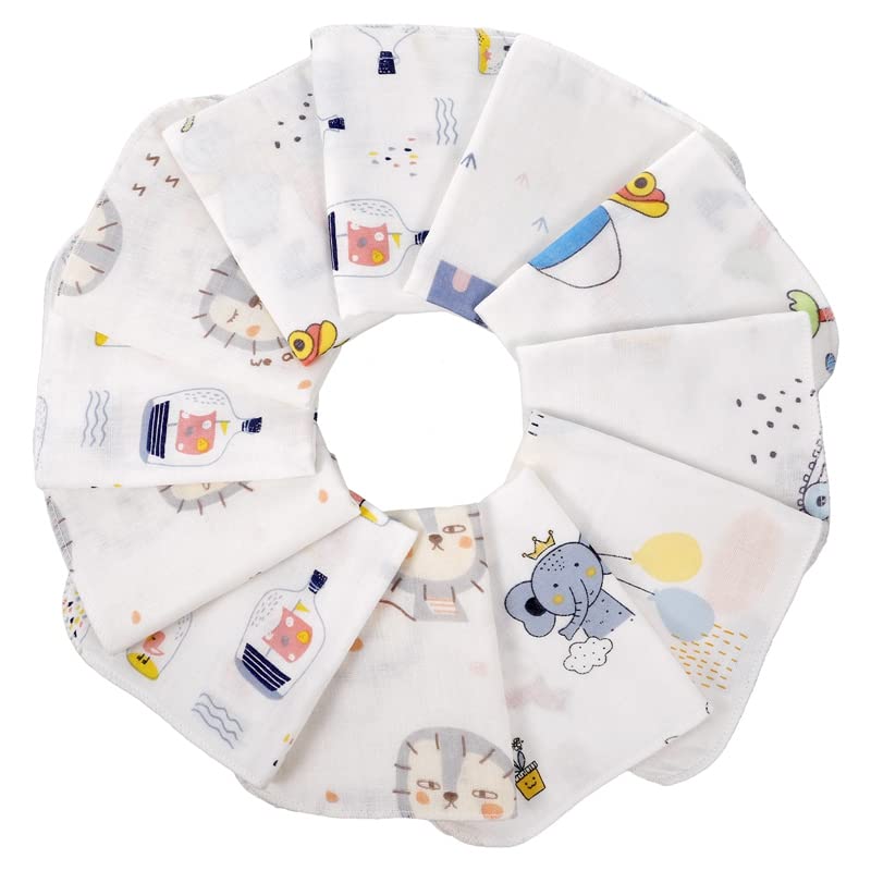 12 Pack Muslin Squares Baby Wash Cloths