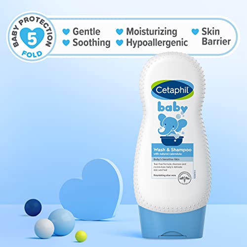 Cetaphil Baby Wash and Shampoo, Organic Calendula, 7.8 oz