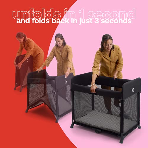 Bugaboo Stardust - Easy Assembly, Black Travel Cot