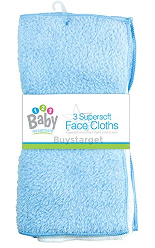 Soft Baby Boy Face Cloths (3 Pack)