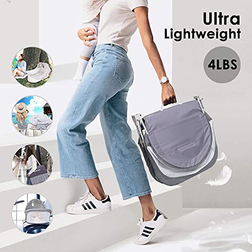 Portable Baby Bed Travel Bassinet with Mosquito Net (Dark Grey)