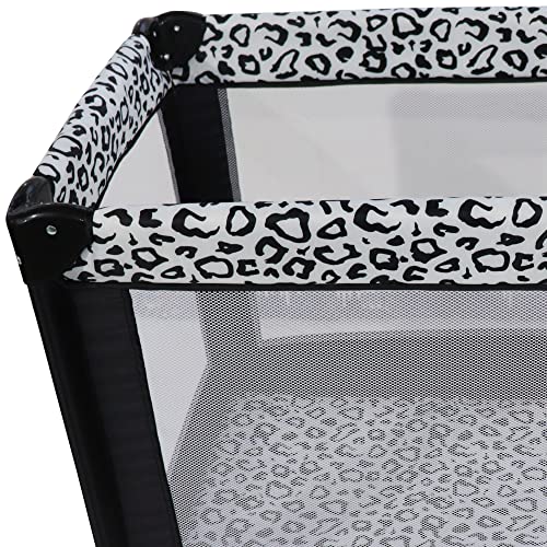 Lightweight Leopard Travel Cot: From Birth to 15kg