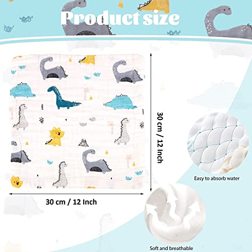 6 Pack Soft Muslin Washcloths for Baby Boys