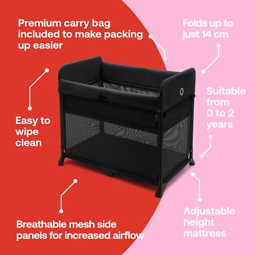 Bugaboo Stardust - Easy Assembly, Black Travel Cot