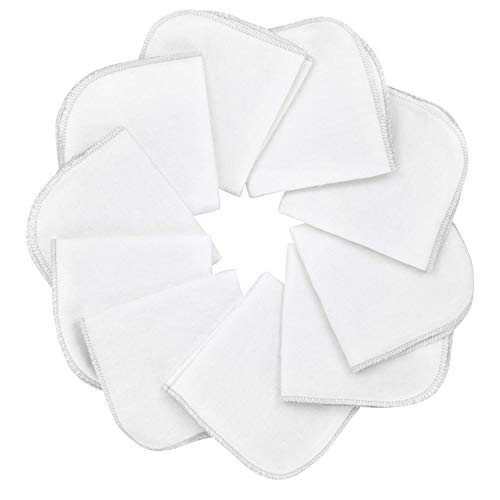 Mias 10 White Cotton Baby Washcloths