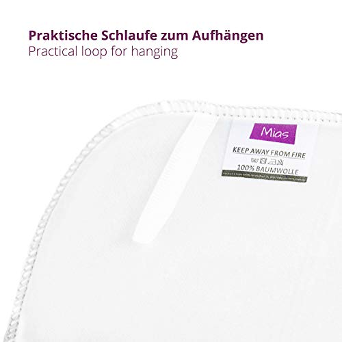 Mias 10 White Cotton Baby Washcloths