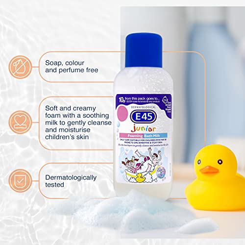 E45 Junior Foaming Bath Milk – Sensitive Skin Relief