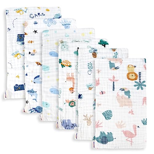 Maliton Zoo Pattern Muslin Squares for Newborn