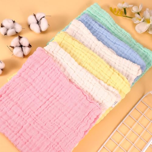 Soft Muslin Cloths, Reusable, 6-Pack for Babies