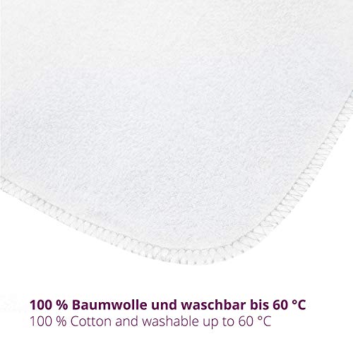 Mias 10 White Cotton Baby Washcloths