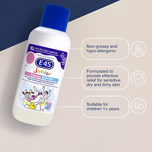E45 Junior Foaming Bath Milk – Sensitive Skin Relief